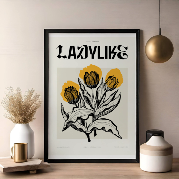 Abstract Flower Wall Frame - Wall Art - Image 3